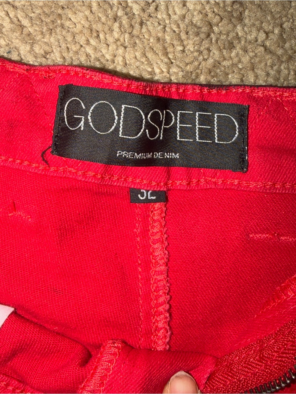 Godspeed Men’s Red Slim Premium Denim Jeans